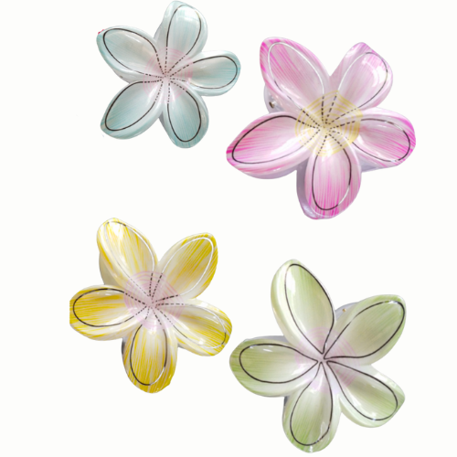 GANCHOS HAWAIANOS CON DISEÑO EN EL CENTRO DE ESPIRAL