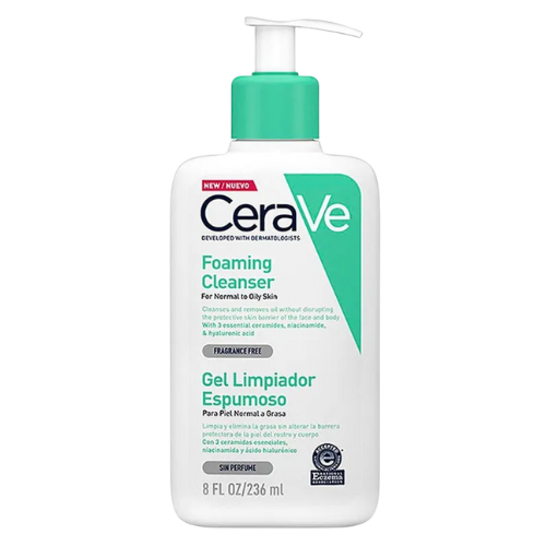 JABÓN LIQUIDO FOAMING CLEANSER CERAVE EMPAQUE AQUA 236 ML