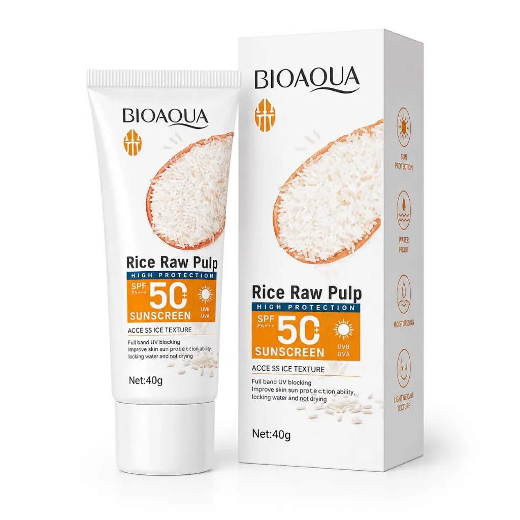BLOQUEADOR SOLAR DE ARROZ BIOAQUA 50SPF