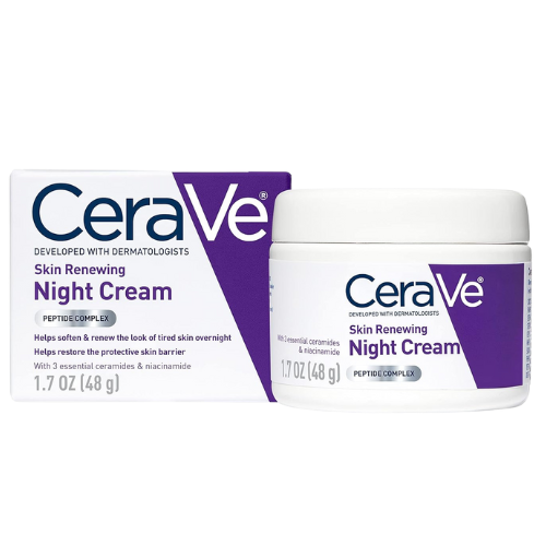 CREMA FACIAL DE NOCHE PARA RENOVACIÓN DE PIEL CAJA MORADA