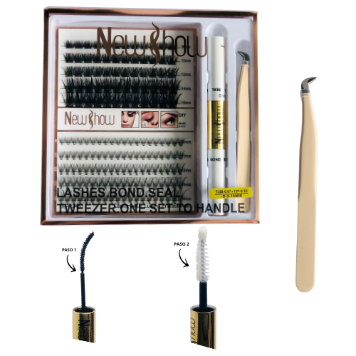 [DBC3461] KIT DE EXTENSIONES DE PESTAÑAS DE RAMITO NEW SHOW CAJA MEDIANA