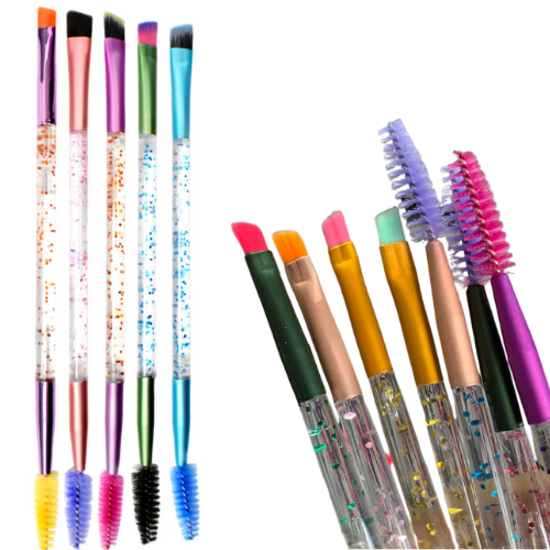 [BROCHCJ] BROCHA DOBLE CON GLITTER PARA CEJA CON CEPILLO