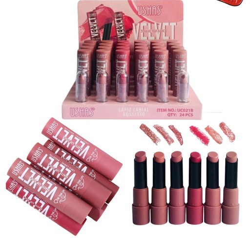 [UC021B] LABIAL CREMOSO EN BARRA EFECTO MATTE USHAS