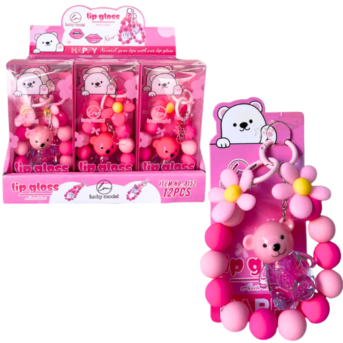 [ML8152] BRILLO DE OSITO CON LLAVERO HAPPY LUCKY MODEL