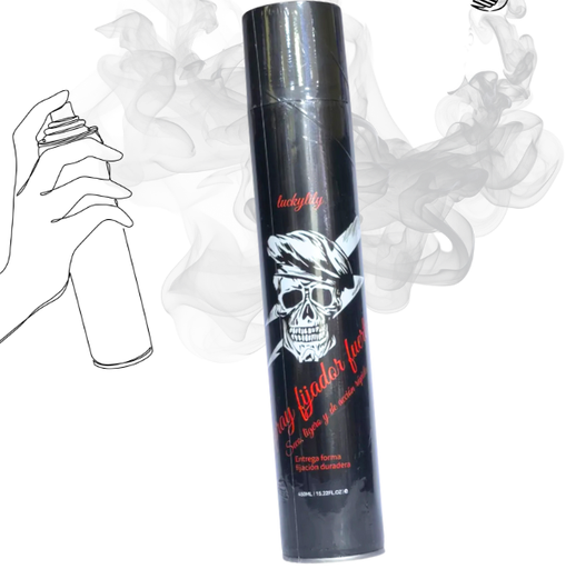 [SPRAYNEGRO] SPRAY FIJADOR DE CABELLO LATA NEGRA 450ML