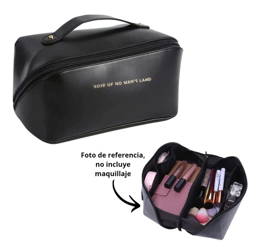 [COSMETIQUERACUERINA] COSMETIQUERA DE CUERINA DE 3 COMPARTIMENTOS