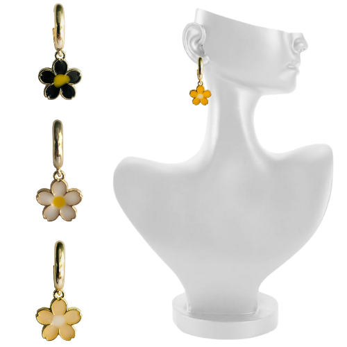 [ARETEHAWAIAN] ARETES CON FLOR HAWAIANA COLORES SURTIDOS