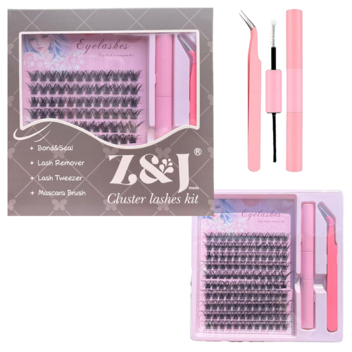 [920912] SET DE EXTENSION DE PESTAÑAS Z&J CAJA CAFÉ