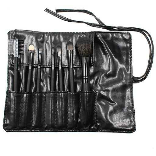 [519043] SET DE BROCHAS 7 UNIDADES ESTUCHE DE CUERINA 