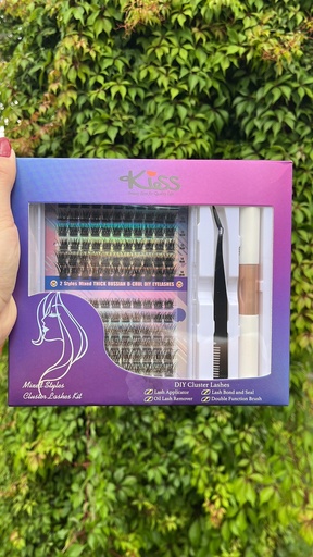 [KISSMORADO] SET PROFESIONAL DE PESTAÑAS KISS CAJA MORADA 