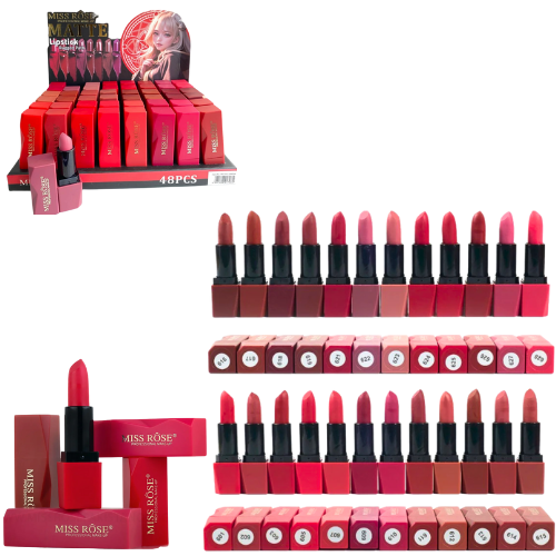 [LAB023] LABIAL MISS ROSE EN BARRA TAPA CUADRADA