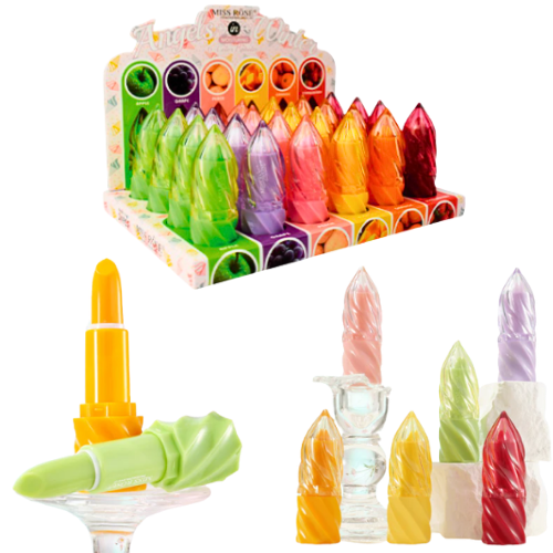 [LAB024] BALSAMO HIDRATANTE MISS ROSE COLORES SURTIDOS TAPA TORNEADA