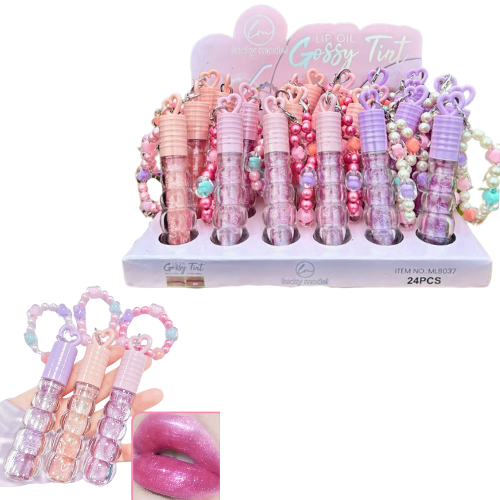 [LAB075] BRILLO LABIAL LUCKY MODEL CON LLAVERO
