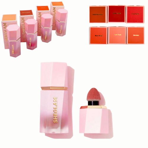 [RSC1368] RUBOR LIQUIDO SHEGLAM EN GAMA DE 6 TONOS CAJA ROSA