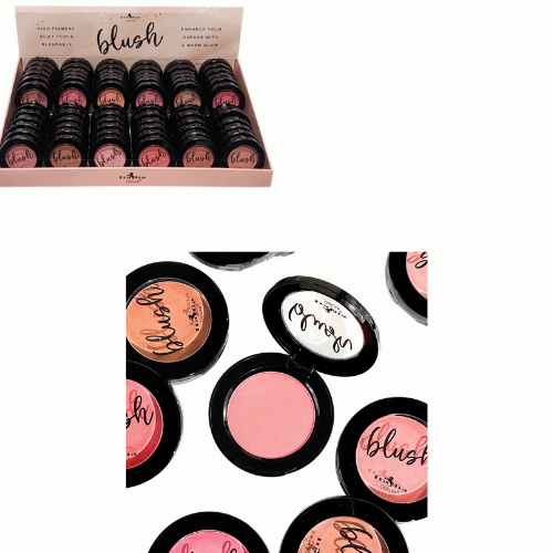 [RSIT01] RUBOR EN POLVO DE ALTA PIGMENTACION ITALIA DELUXE CIRCULAR NEGRO