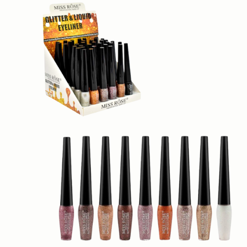 [OJDGMS] DELINEADOR DE OJOS CON GLITTER MISS ROSE