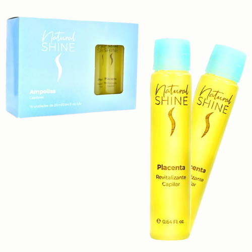 [CAANSP] AMPOLLA PARA EL CABELLO DE PLACENTA AMARILLA NATURAL SHINE 0.64FL